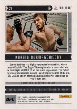 2021 Panini Chronicles UFC #54 Khabib Nurmagomedov Back