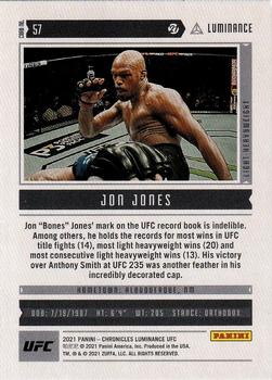 2021 Panini Chronicles UFC #57 Jon Jones Back