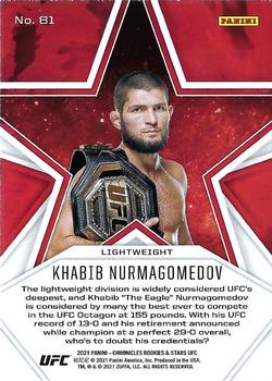 2021 Panini Chronicles UFC #81 Khabib Nurmagomedov Back