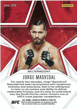 2021 Panini Chronicles UFC #82 Jorge Masvidal Back