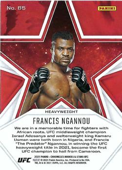 2021 Panini Chronicles UFC #85 Francis Ngannou Back
