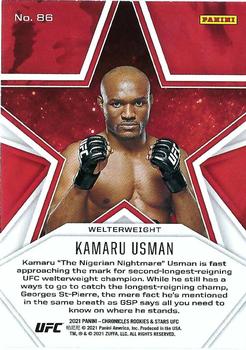2021 Panini Chronicles UFC #86 Kamaru Usman Back