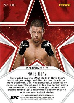 2021 Panini Chronicles UFC #88 Nate Diaz Back