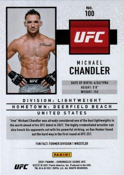 2021 Panini Chronicles UFC #100 Michael Chandler Back