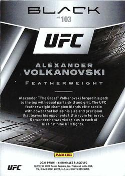 2021 Panini Chronicles UFC #103 Alexander Volkanovski Back