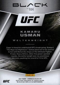 2021 Panini Chronicles UFC #104 Kamaru Usman Back