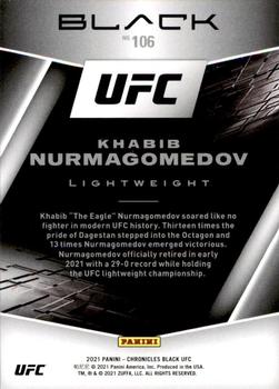 2021 Panini Chronicles UFC #106 Khabib Nurmagomedov Back