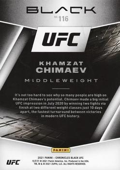 2021 Panini Chronicles UFC #116 Khamzat Chimaev Back