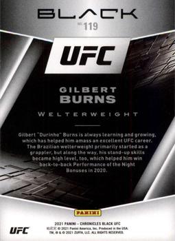 2021 Panini Chronicles UFC #119 Gilbert Burns Back