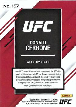 2021 Panini Chronicles UFC #157 Donald Cerrone Back