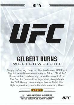 2021 Panini Chronicles UFC #177 Gilbert Burns Back