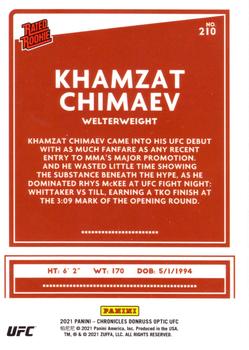 2021 Panini Chronicles UFC #210 Khamzat Chimaev Back
