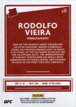 2021 Panini Chronicles UFC #219 Rodolfo Vieira Back