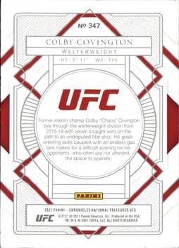 2021 Panini Chronicles UFC #347 Colby Covington Back