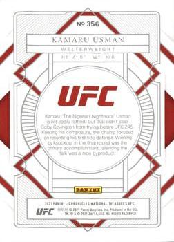 2021 Panini Chronicles UFC #356 Kamaru Usman Back
