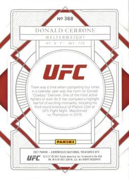 2021 Panini Chronicles UFC #368 Donald Cerrone Back