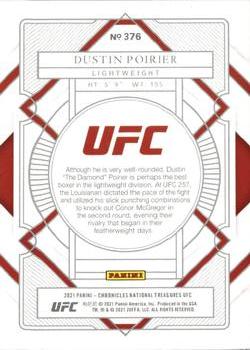 2021 Panini Chronicles UFC #376 Dustin Poirier Back