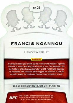 2021 Panini Chronicles UFC - Pink #20 Francis Ngannou Back