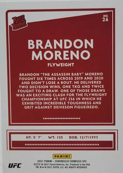 2021 Panini Chronicles UFC - Pink #26 Brandon Moreno Back