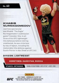 2021 Panini Chronicles UFC - Pink #63 Khabib Nurmagomedov Back
