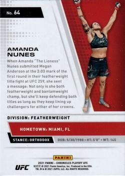 2021 Panini Chronicles UFC - Pink #64 Amanda Nunes Back