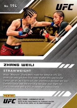 2021 Panini Chronicles UFC - Pink #194 Zhang Weili Back