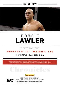2021 Panini Chronicles UFC - Chronicles Signatures #CS-RLW Robbie Lawler Back