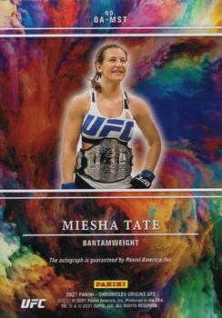 2021 Panini Chronicles UFC - Origins Autographs Gold #OA-MST Miesha Tate Back