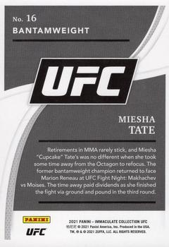 2021 Panini Immaculate Collection UFC #16 Miesha Tate Back