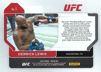 2022 Panini Prizm UFC #1 Derrick Lewis Back