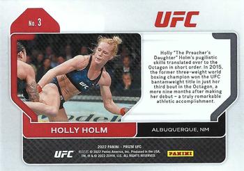 2022 Panini Prizm UFC #3 Holly Holm Back