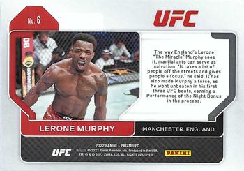 2022 Panini Prizm UFC #6 Lerone Murphy Back