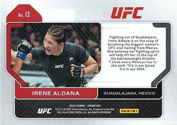 2022 Panini Prizm UFC #13 Irene Aldana Back