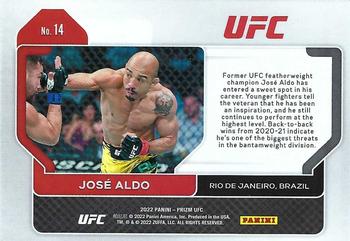 2022 Panini Prizm UFC #14 Jose Aldo Back