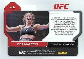 2022 Panini Prizm UFC #17 Bea Malecki Back