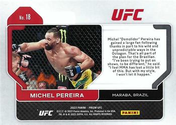 2022 Panini Prizm UFC #18 Michel Pereira Back