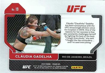 2022 Panini Prizm UFC #19 Claudia Gadelha Back