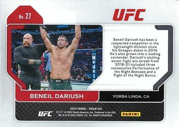 2022 Panini Prizm UFC #27 Beneil Dariush Back