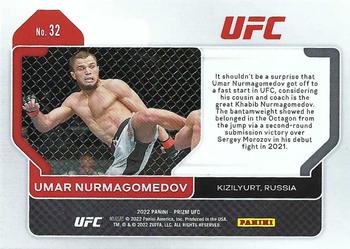 2022 Panini Prizm UFC #32 Umar Nurmagomedov Back