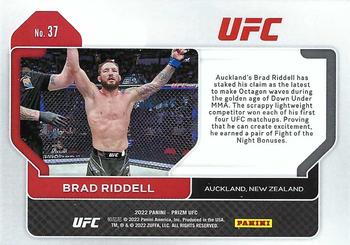 2022 Panini Prizm UFC #37 Brad Riddell Back
