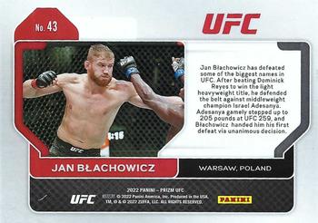 2022 Panini Prizm UFC #43 Jan Blachowicz Back