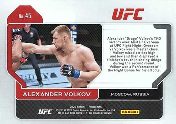 2022 Panini Prizm UFC #45 Alexander Volkov Back