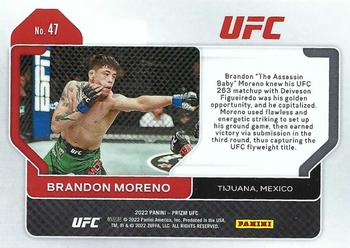 2022 Panini Prizm UFC #47 Brandon Moreno Back