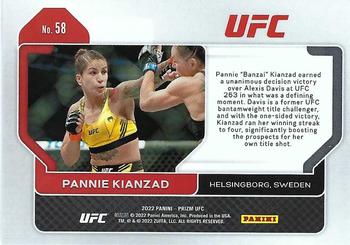 2022 Panini Prizm UFC #58 Pannie Kianzad Back