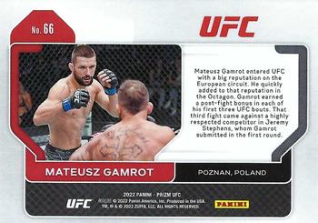 2022 Panini Prizm UFC #66 Mateusz Gamrot Back