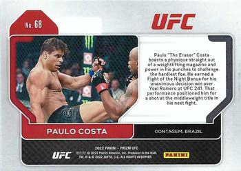 2022 Panini Prizm UFC #68 Paulo Costa Back