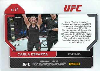 2022 Panini Prizm UFC #77 Carla Esparza Back