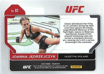 2022 Panini Prizm UFC #83 Joanna Jedrzejczyk Back