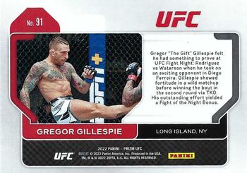 2022 Panini Prizm UFC #91 Gregor Gillespie Back