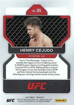 2022 Panini Prizm UFC #105 Henry Cejudo Back